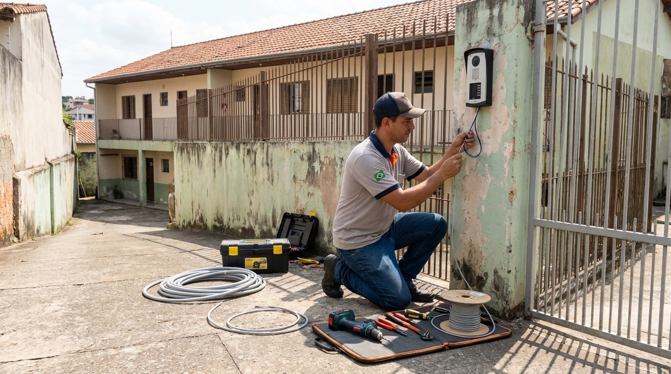Instalação de Porteiro Eletrônico no Aventureiro, Joinville‑SC