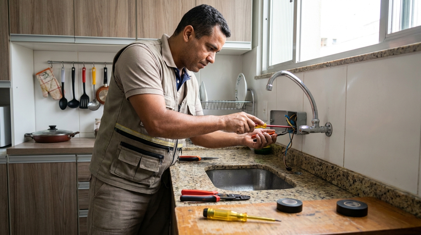 Instalação em Cozinha ou Área Gourmet em Pirabeiraba, Joinville‑SC