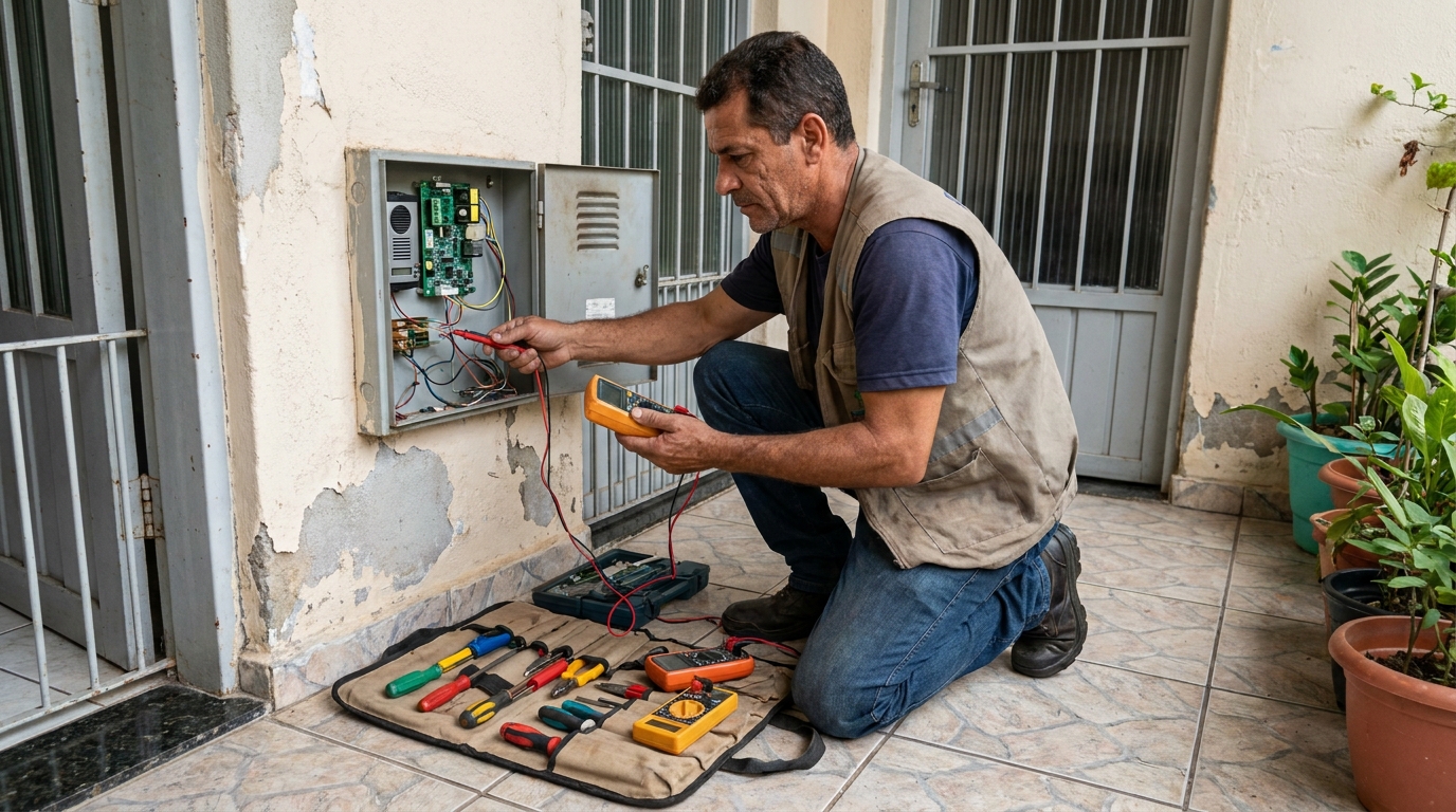 Troca de Fiação de Interfone em Adhemar Garcia, Joinville‑SC